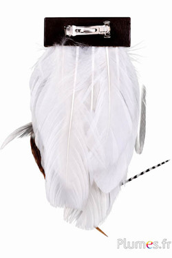 Haar sieraad Grizzly - 15 x 6 cm - wit